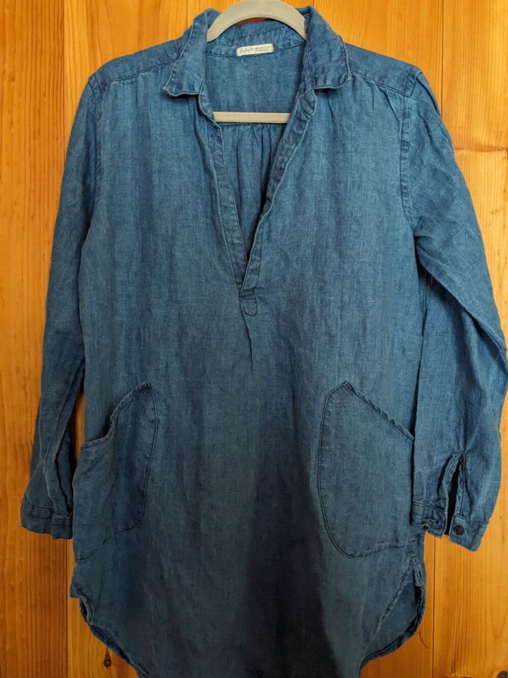 CP Shades-Free People Teton Linen Womens Small Indigo Cotton Twill Midweight EUC